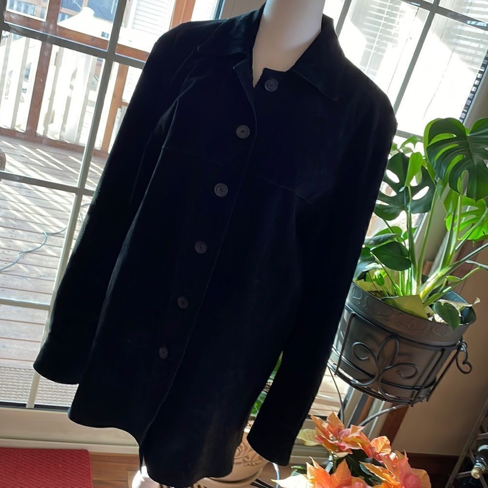 Coldwater Creek Black Suede Jacket